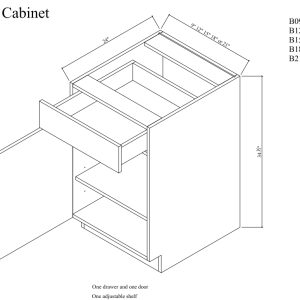 Base cabinet single door