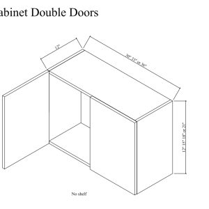 Wall cabinet double doors
