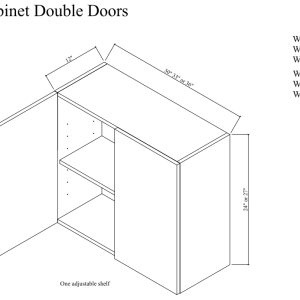 Wall cabinet double doors