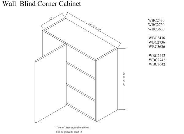 Wall blind corner cabinet