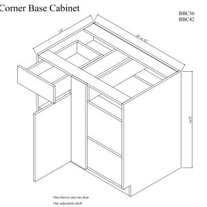 Blind corner base cabinet