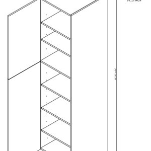 Pantry cabinet single door