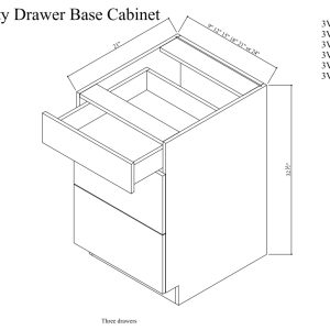 Vanity drawer base cabinet