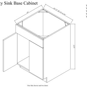 Vanity sink cabinet